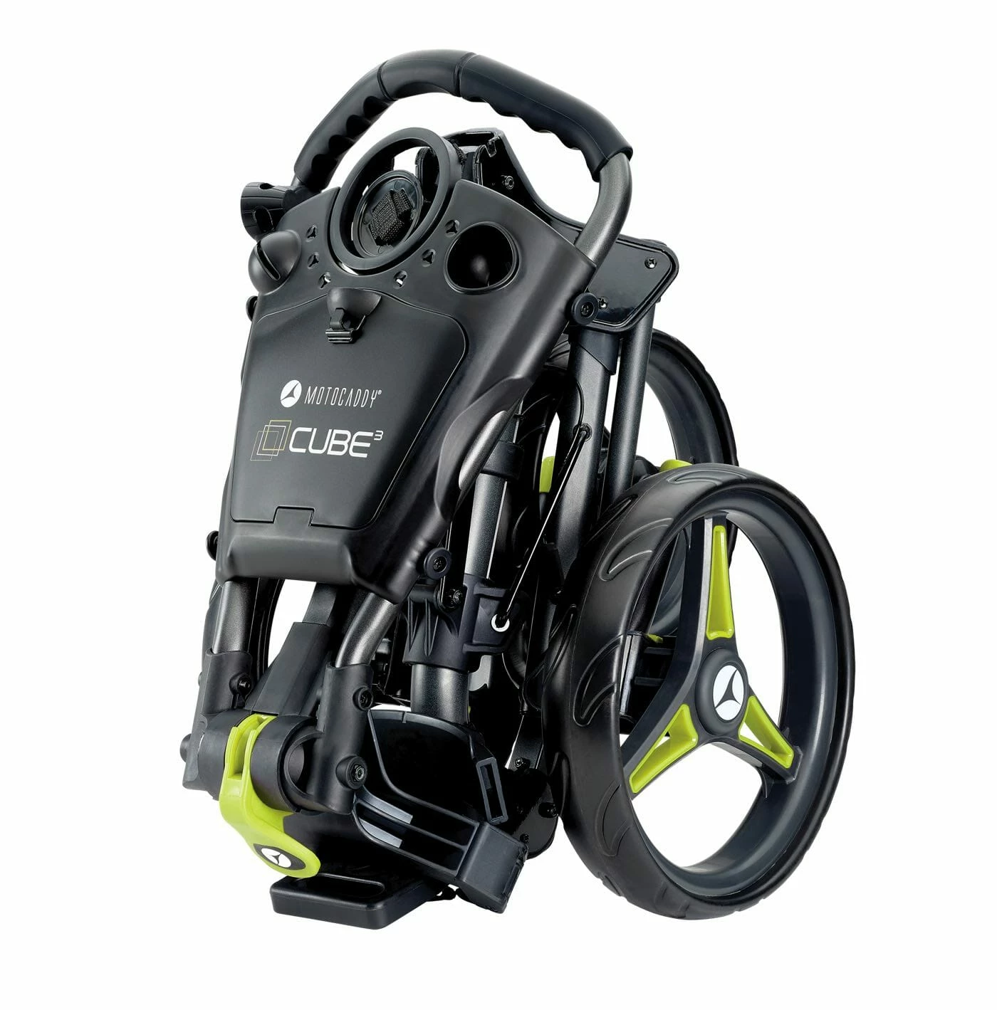 Motocaddy Cube Push Trolley In Black / Lime - Image 5