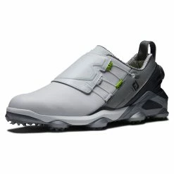 FootJoy Mens Tour Alpha BOA Golf Shoe In White / Grey / Charcoal