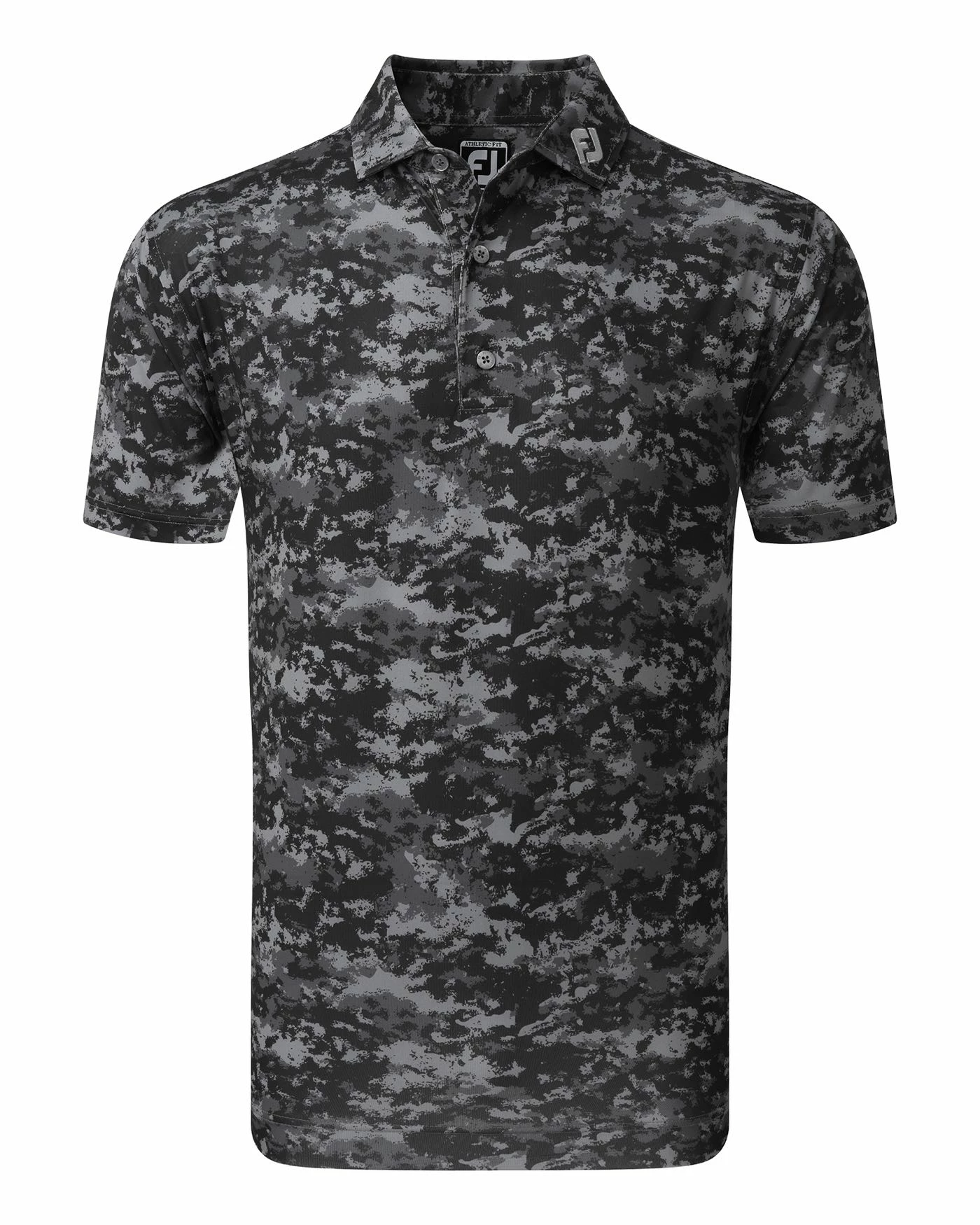 FootJoy Cloud Camo Lisle Golf Polo SS23 In Twilight