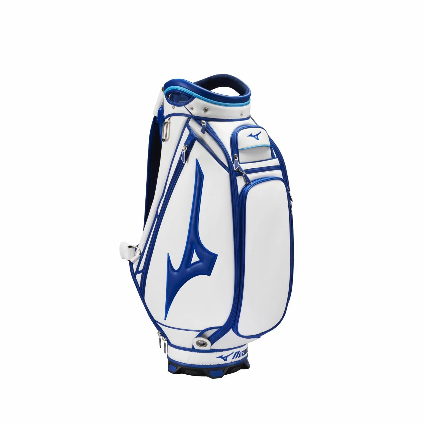 Mizuno Tour Staff Golf Bag 2022 In White / Blue - Image 4