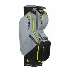 Ping Traverse 23 Cart Bag In Black / Iron / Neon Yellow