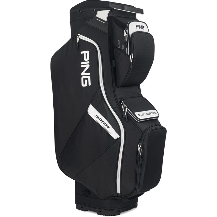 Ping Traverse 23 Cart Bag In Black / Iron / Neon Yellow - Image 5